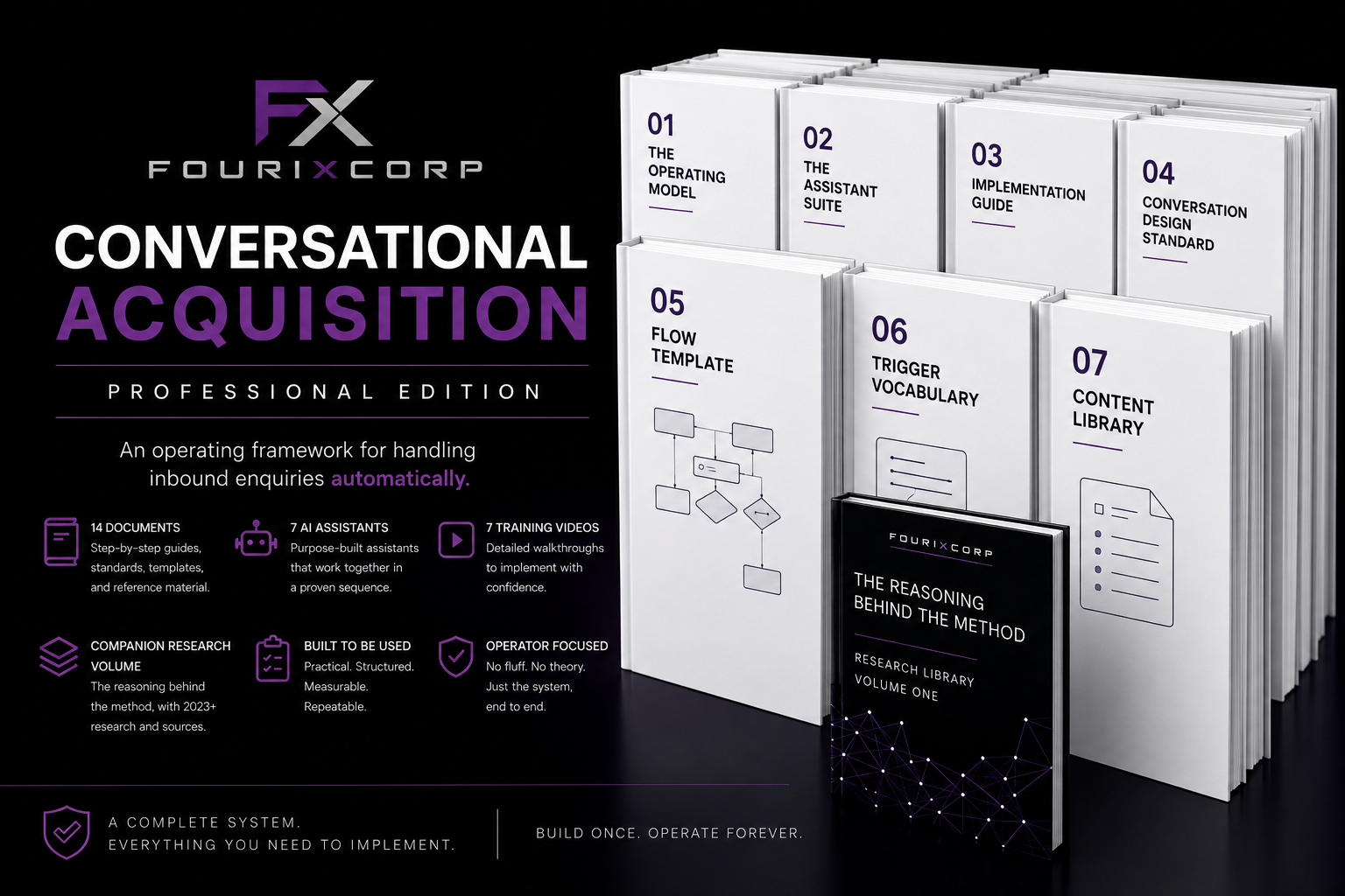 Conversational Acquisition, Professional Edition — fourteen documents, seven AI assistants, seven training videos and a companion research volume.